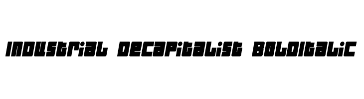 Industrial Decapitalist BoldItalic  フリーフォントのダウンロード