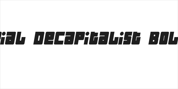 Industrial Decapitalist BoldItalic Logo