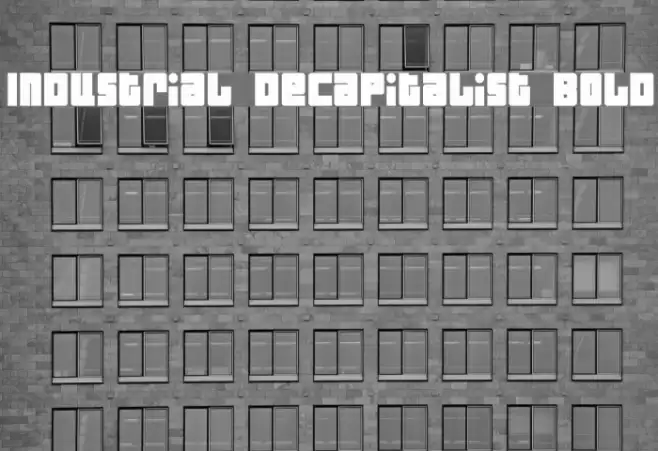 Industrial Decapitalist Bold Font examples