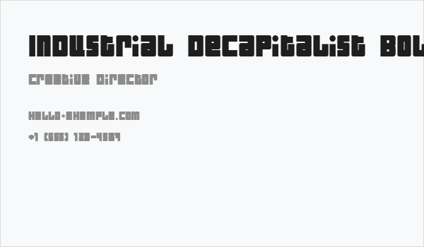 Industrial Decapitalist Bold Business Card