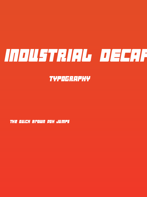 Industrial Decapitalist Italic Poster