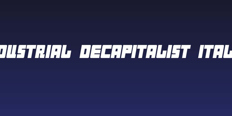 Industrial Decapitalist Italic Social Header