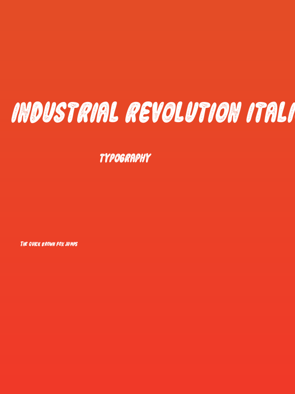 Industrial Revolution Italic Poster
