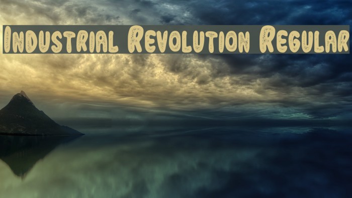 Industrial Revolution Regular Font examples