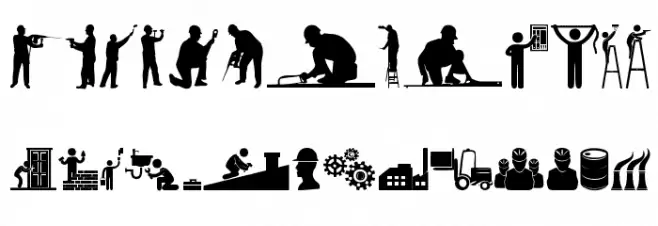 Industrial Worker フォント 大文字