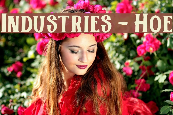 Industries - Hoe Font examples