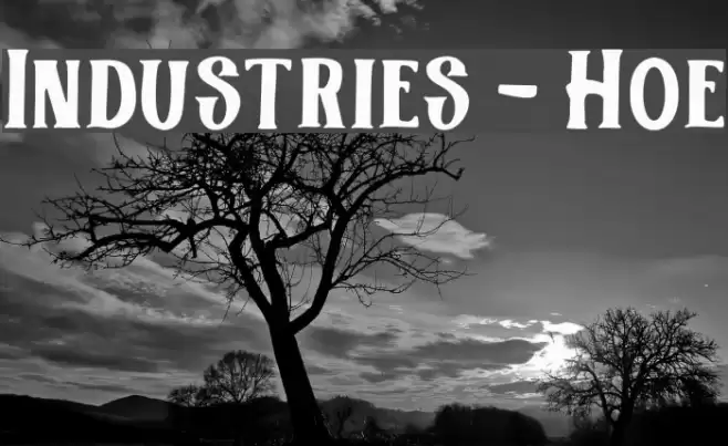 Industries - Hoe Font examples