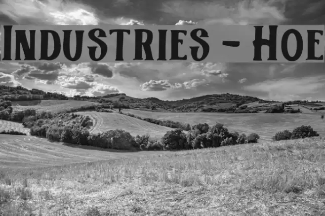 Industries - Hoe Font examples