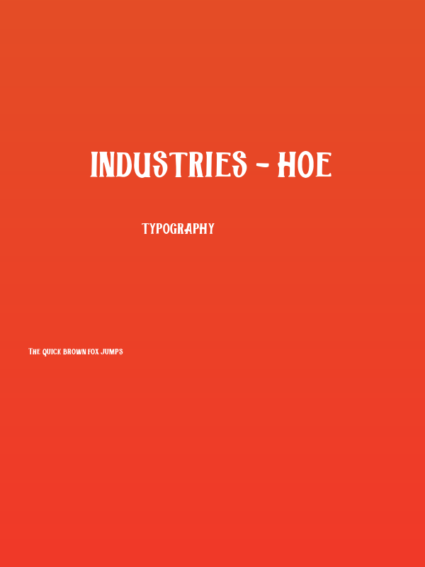 Industries - Hoe Poster