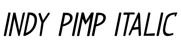 Indy Pimp Italic Font