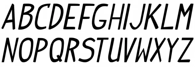 Indy Pimp Italic Caratteri MAIUSCOLE