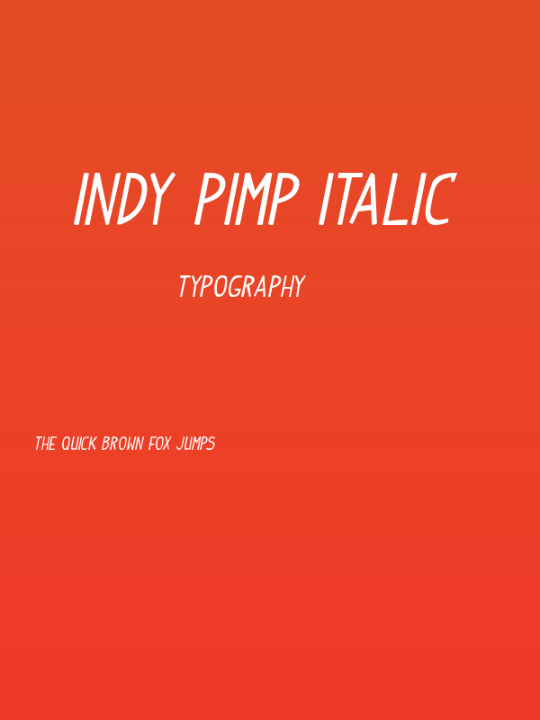 Indy Pimp Italic Poster