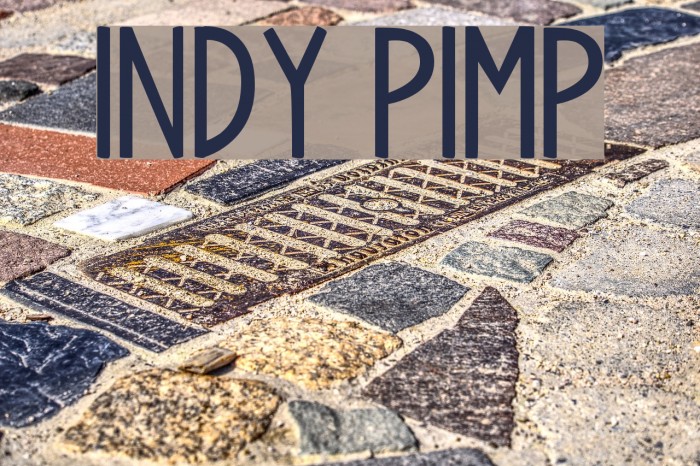 Indy Pimp Font examples