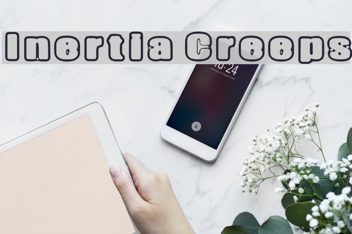 Inertia Creeps Font examples