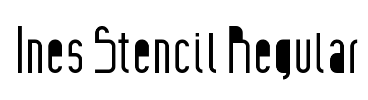 Ines Stencil Regular  नि: शुल्क फ़ॉन्ट्स डाउनलोड