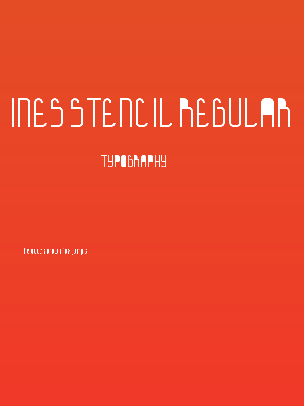 Ines Stencil Regular Poster