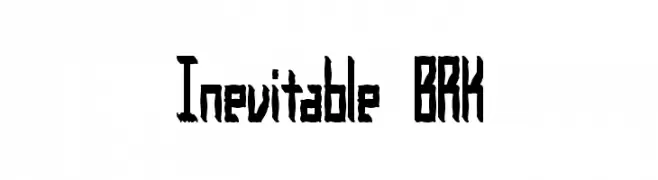 Inevitable BRK  baixar fontes gratis