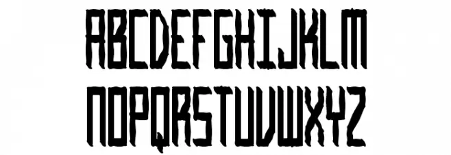 Inevitable BRK Шрифта ВЕРХНИЙ