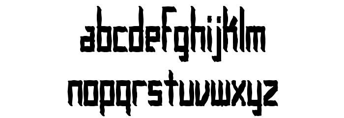Inevitable BRK Font LOWERCASE