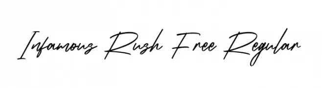 Infamous Rush Free Regular  les polices de caractères gratuit tlcharger