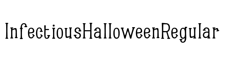 Infectious Halloween Regular  Frei Schriftart Herunterladen