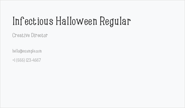 Infectious Halloween Regular Business Card
