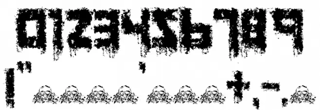 Infektion Distorted Font OTHER CHARS
