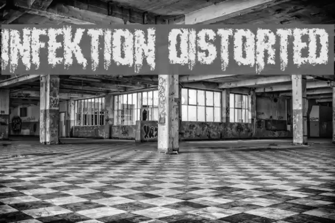 Infektion Distorted Font examples