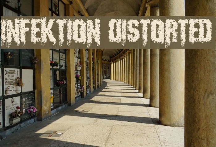 Infektion Distorted Font examples