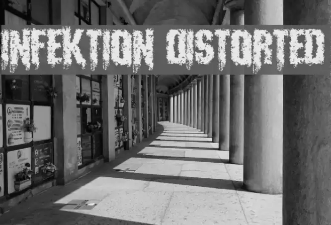 Infektion Distorted Font examples