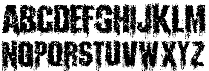 Infektion Distorted Font LOWERCASE