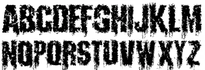 Infektion Distorted Font LOWERCASE