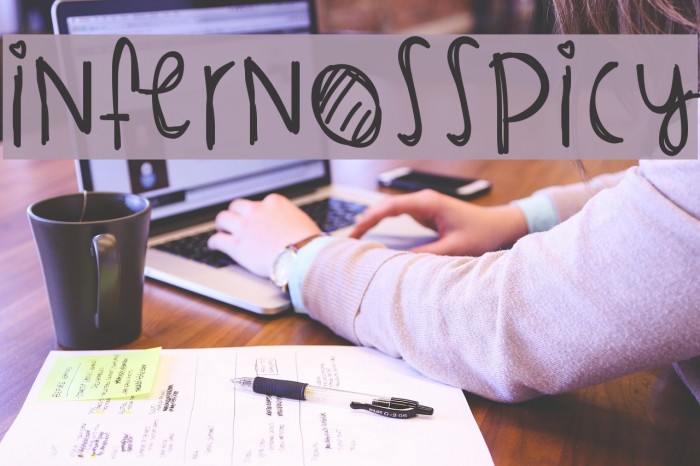 InfernosSpicy Font examples