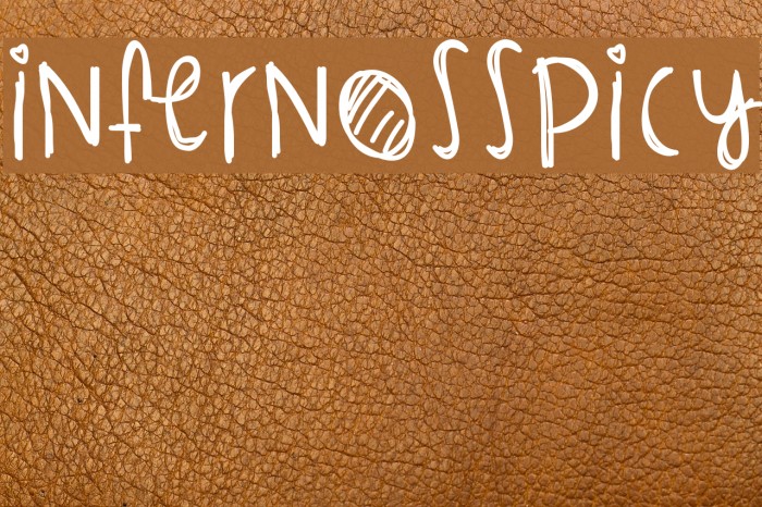 InfernosSpicy Font examples