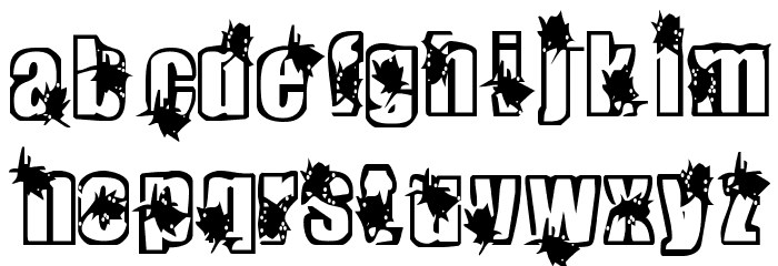 Infestation Font LOWERCASE