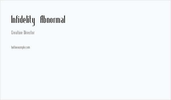 Infidelity  Abnormal Business Card