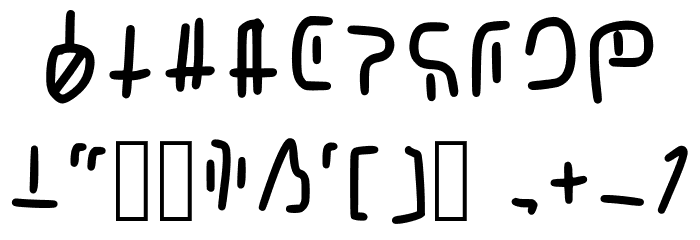 Infinegarian Handwritte Regular Font OTHER CHARS