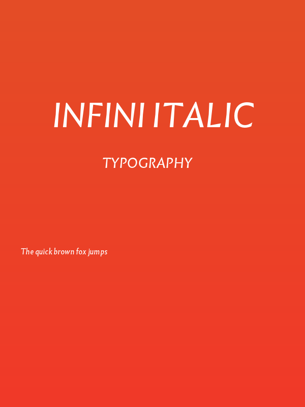 Infini Italic Poster