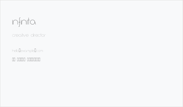 Infinita Business Card