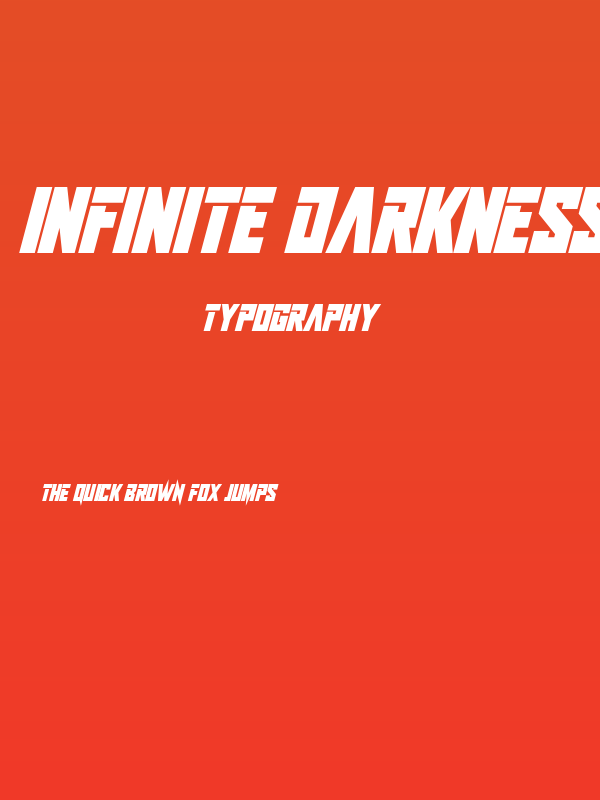 Infinite Darkness Italic Poster