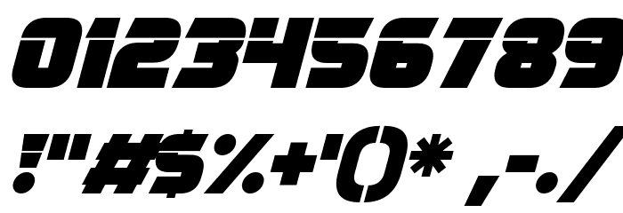 Infinite Energy Italic Font OTHER CHARS