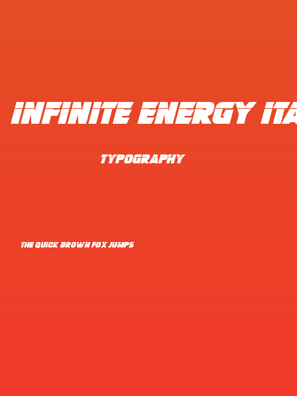 Infinite Energy Italic Poster