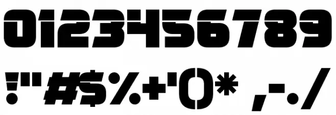 Infinite Energy Font OTHER CHARS