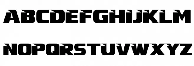 Infinite Justice Straight Font Litere mari