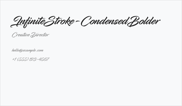 InfiniteStroke-CondensedBolder Business Card