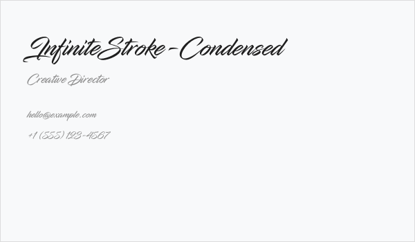 InfiniteStroke-Condensed Business Card