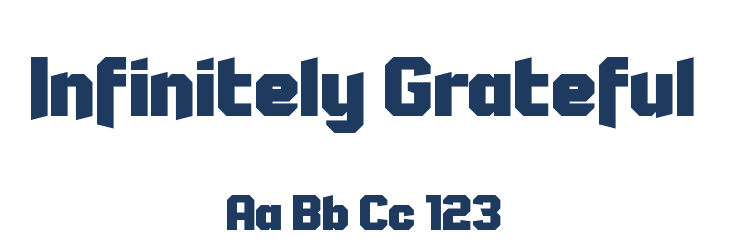 Infinitely Grateful Font Preview