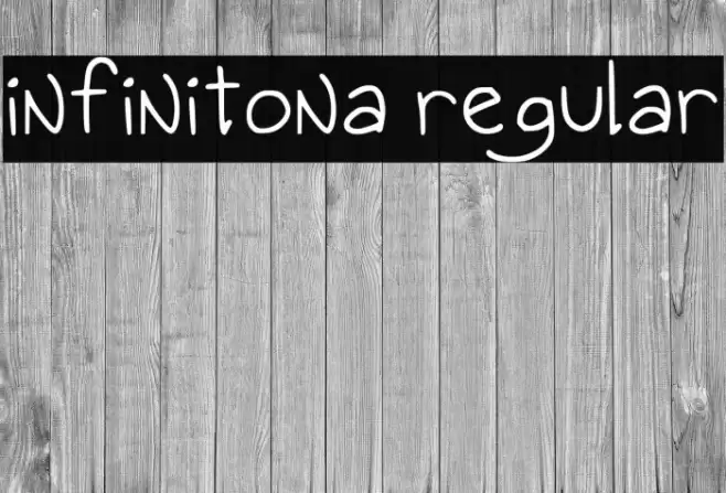 Infinitona Regular フォント examples