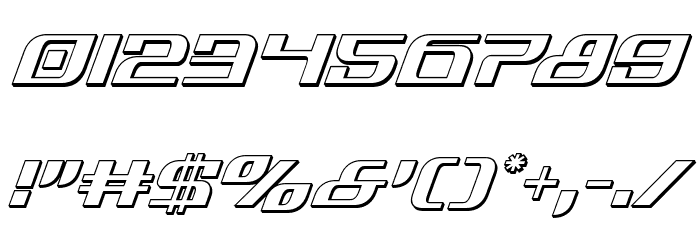 Infinity Formula 3D Italic Font OTHER CHARS