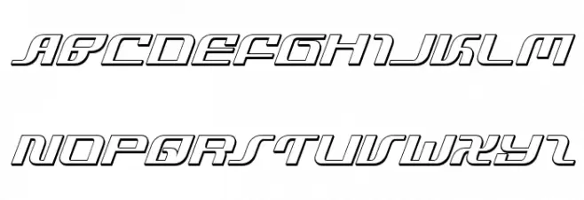 Infinity Formula 3D Italic फ़ॉन्ट अपरकेस